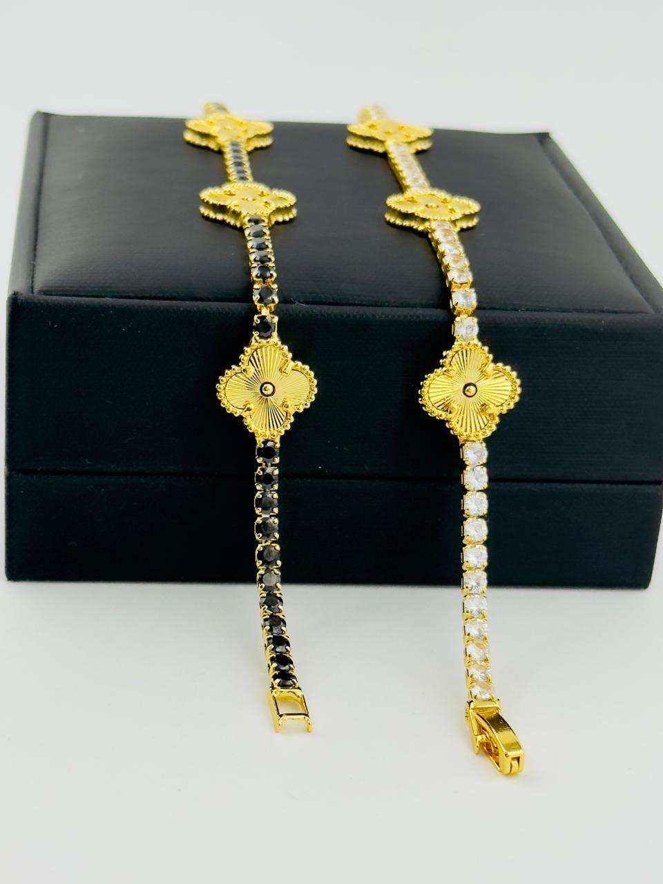 Pulsera tenis con van cleef