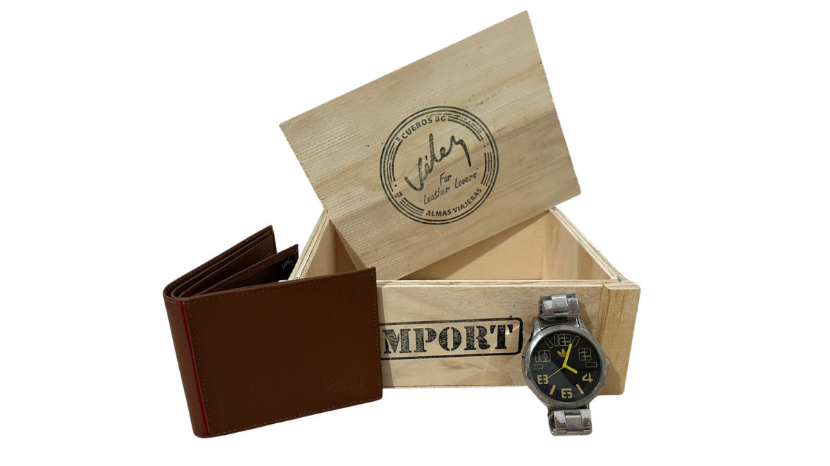 Velez billetera y reloj + caja