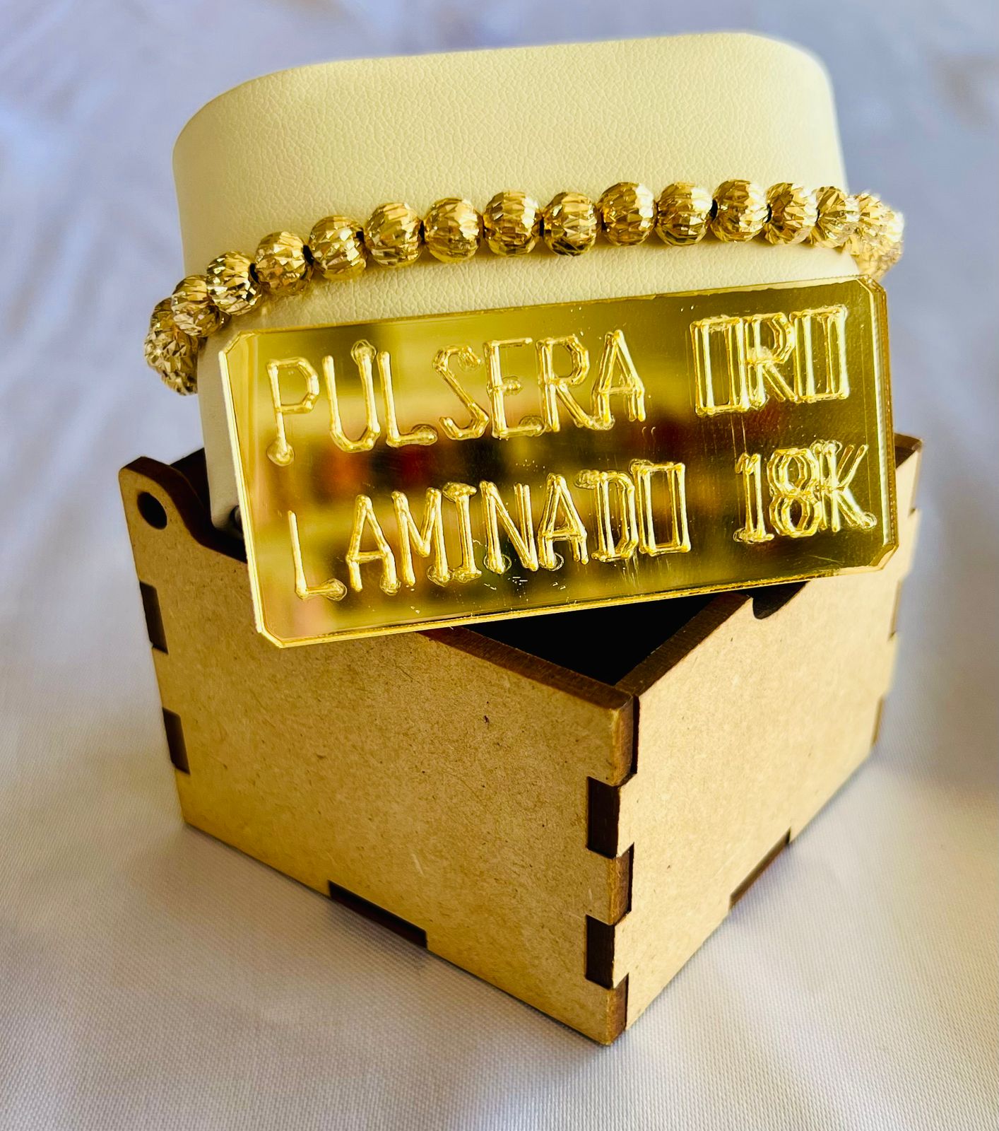 PULSERA ORO LAMINADO 18k 24 Balin #6