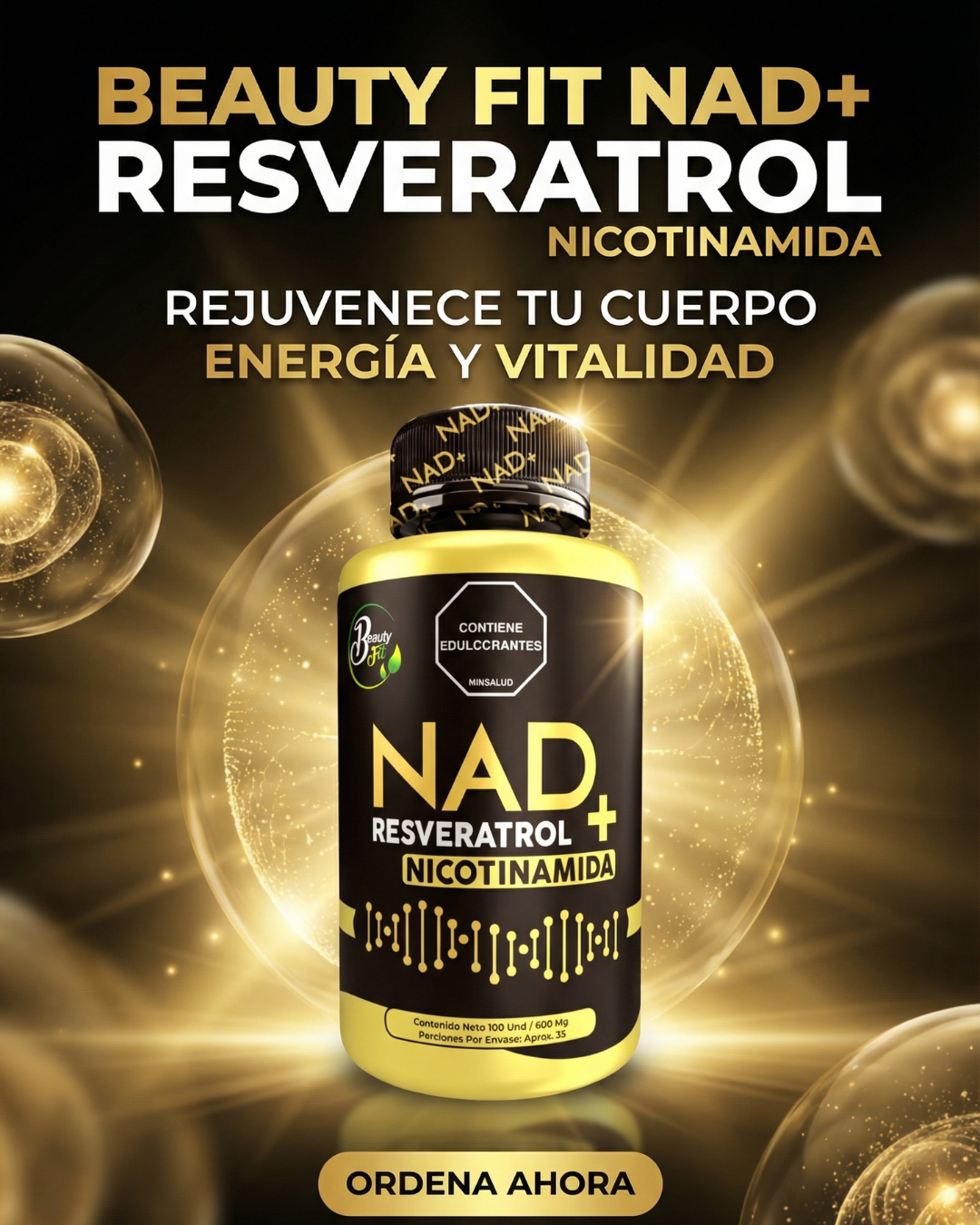 NAD+ Resveratrol + Nicotinamida x100 und