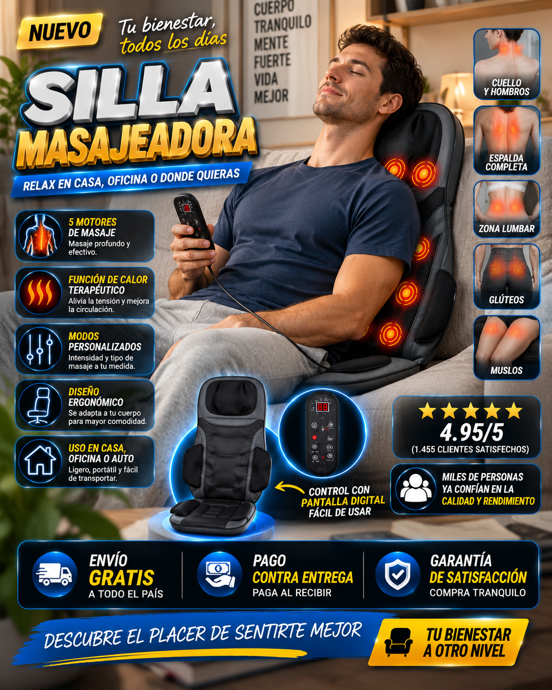 Silla Masajeadora para vehiculo